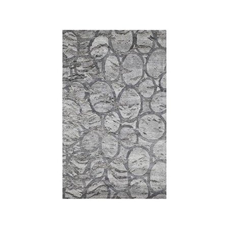 MOMENI Millenia Silver Hand Tufted Area Rug - 5 ft. MILLNMI-04SVL5080